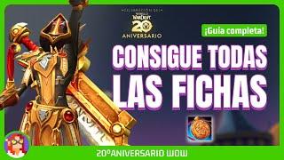 Consigue TODAS las Fichas del 20° Aniversario de WoW |  ¡Guía rápida!