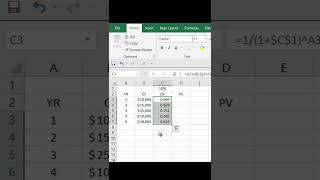 Present Value (PV) Calculation in Excel