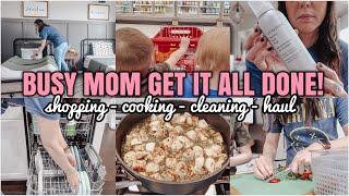 BUSY MOM GET IT ALL DONE | SHOPPING, COOKING, CLEANING, HAUL | MILITARY FAMILY VLOGS