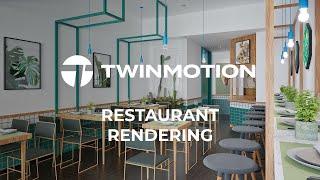 Twinmotion 2024.1.2 - Restaurant Rendering, Artificial Lights On/Off