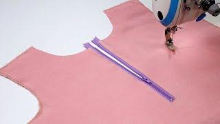 Sewing tips and trick | Way to sew a zipper on the neck of a dress