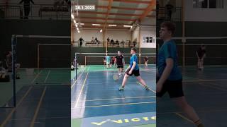 Unexpected Badminton Serve FAIL  #shorts #funnybadminton #fail