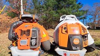 stihl br800 magnum vs husqvarna 580 MK III | battle of the blowers pt 3