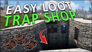 LURING PLAYERS into a FAKE FLOOR SCAM SHOP! - Rust Trap Base