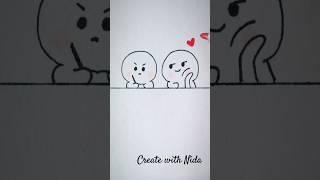 Cute couple drawing || Easy Tutorial #short #love #art #drawing