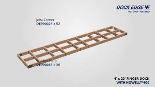 Dock Edge+ | DIY 4 x 20 Finger Deck with Howell™ 400 | diy-docks.com