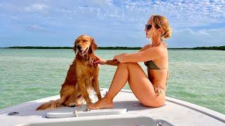 Rough Seas, Spearing, Stone Crab Traps & Beached on a Sandbar...