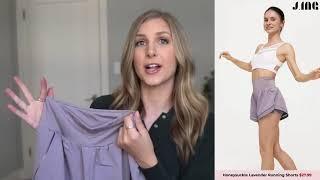 J.ING Women's Activewear Unboxing with @Amanda Banic | Honeysuckle Lavender Running Shorts