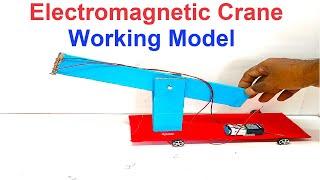 electromagnetic crane working model for science project exhibition diy - diypandit | DIY pandit