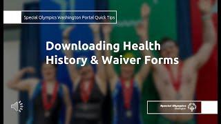 Downloading Health History forms