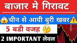 अचानक क्यु गिरा बाजार 1500 POINT कि Big रेंज Open🩸Market Crash️ | Nifty Prediction | Q3 Result IMP