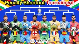 EURO 2024 players to become goalkeepers! Penalty Shootout Tournament! Mbappe, Ronaldo, Kroos…【FC 24】