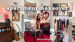 AESTHETIC APARTMENT MAKEOVER! thrifting furniture, decorating, & organizing (pinterest-inspired)