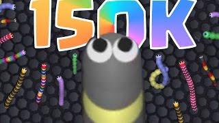 150K LONGEST SNAKE EVER! - Brand New Highscore  - Full 150K Gameplay On Slither.io