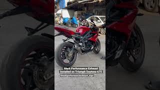 Triumph Daytona675 Exhaust Sound Testing by team             Mark Performance Exhaust