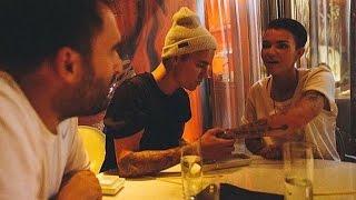 Ruby Rose and Justin Bieber Compare Tattoos at Cozy Dinner