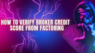 How to Verify Broker Mc From Factoring Portal - Broker Verification from Facrtoring Portal