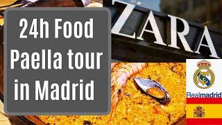 Paella Food Tour for ONE DAY in Madrid Spain (Paella, Real Madrid Stadium, Zara, Sightseeing)