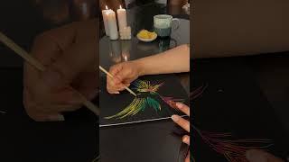 Draw Bird in Scratch Art