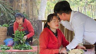 17-Year-Old Girl Harvests Water Spinach From the Swamp to Sell at the Market