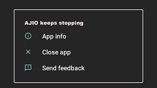 How To Fix AJIOs Keeps Stopping Error Problem Solved in Android