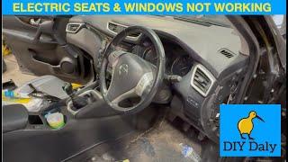 Nissan Qashqai electric seats , windows & sunroof not working!? Hours of diag for this simple fix!