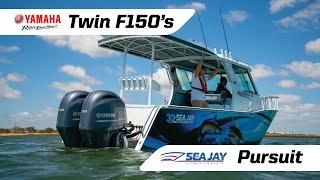 Sea Jay 820 Pursuit Plate Boat Powered By Twin Yamaha F150 Outboards + Helm Master