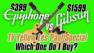 Gibson vs Epiphone Side By Side-TV Yellow Les Paul Special-Which One Do I Buy?