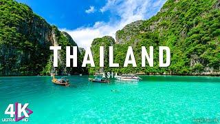 FLYING OVER THAILAND - Amazing Beautiful Nature Scenery & Relaxing Music | 4K Video Ultra HD