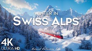 Swiss Alps 4K UHD - Amazing Winter Film, Relaxing music Along With Beautiful Nature Videos