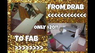 $20 Desk upcycle! Giving My Filming Desk A Makeover