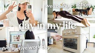 ‍️ Day in My Life | Peaceful Morning, Wellbeing Practices, Therapy, & Productive Work Day