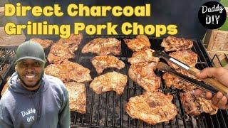 POV: Charcoal Direct Grilling Pork Chops | ASMR