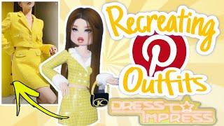 Using Only PINTREST OUTFITS in Dress To Impress