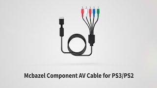 Mcbazel Component AV Cable for PS3/PS2