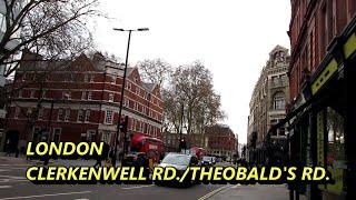 London Clerkenwell Road/Theobalds Road Walking Tour / Benjamin Disraeli Birthplace 1804