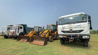 New TATA Signa 3530 Tipper Bs6 First Time Loading Mud in 2 JCB 3dx with Front Loader