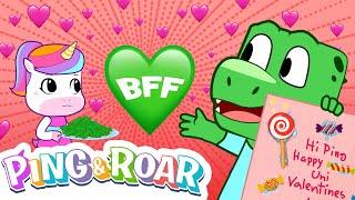  Love is in the Air!  | Cartoons for Kids | Unicorn and Dinosaurs | 17