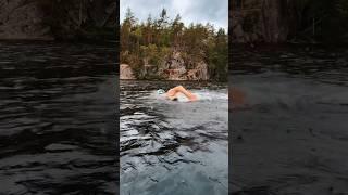 Wild swimming in Finland #triathlontraining #openwaterswimming #swimming