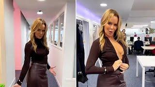 Amanda Holden flashes her bra in daring move as she flaunts stylish outfit