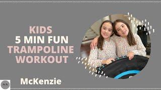 KIDS FUN 5 MIN TRAMPOLINE WORKOUT | Rebounding Workout for Kids by Kids | Kids Rebounding