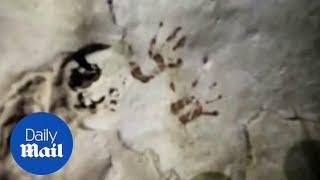 Incredible ancient Mayan children's handprints found on a Mexican cave