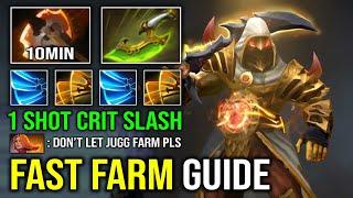 How to Fast Farm Juggernaut in 7.37c with 10Min Battlefury 1 Shot Crit Slash Hard Carry Dota 2