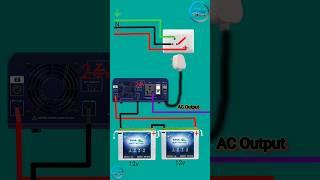 24v Inverter Connection Diagram With 2 Battery Setup @s.n.technical #electronic