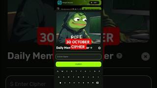 Meme Lab 30 October Cipher | Today Meme Lab Cipher #memelab #airdrop