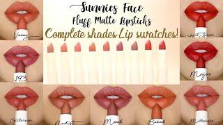 Sunnies Face Fluffmattes Complete Shade Lip Swatch | LUNA