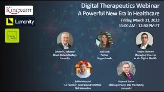 Digital Therapeutics (DTx) Webinar: A Powerful New Era in Healthcare