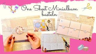 ️ One Sheet Minialbum basteln  I in cm I mit Papier und Paper Cuts von ACTION I Annilis Welt ️