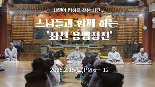 스님!! '용맹정진'하면 깨달을 수 있나요?, 용주사 스님들과 함께하는 좌선용맹정진(25.2.16),#용맹정진#명상