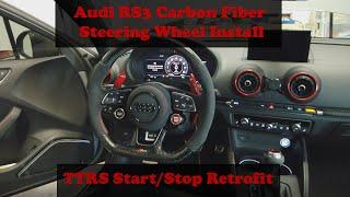 Audi RS3 Carbon Fiber Steering Wheel Installation - TTRS Start/Stop Button Retrofit